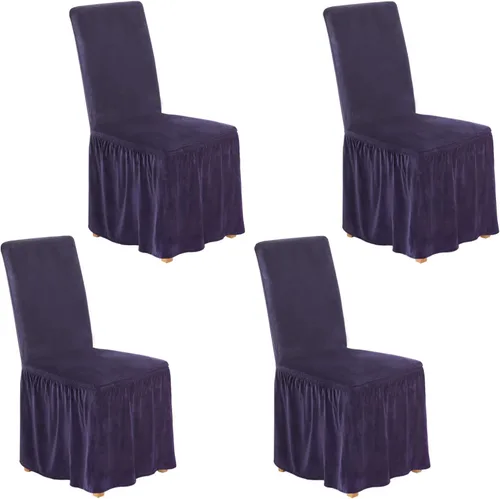 Vista 11 de NICEEC Fundas de silla de elastano para sillas de comedor, juego de 2 fundas de silla de comedor extraíbles con falda, fundas para sillas Parson