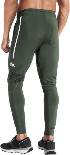 Vista 32 de BROKIG Pantalones deportivos ligeros para hombre, elásticos, de secado rápido, con bolsillos con cremallera