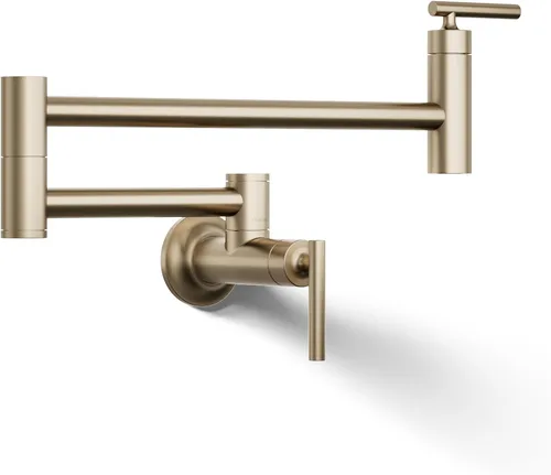 Vista 15 de KOHLER 35744-BL - Grifos de cocina de llenado de ollas de montaje en pared estilo tradicional, color negro mate