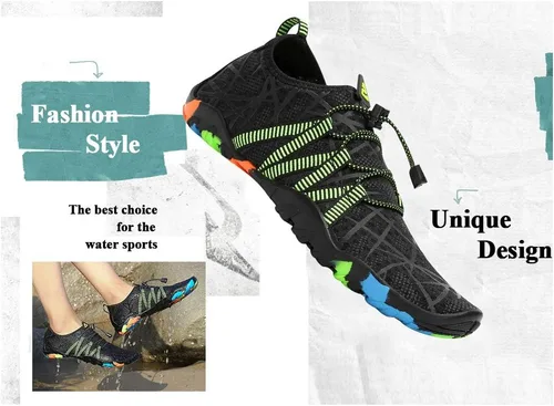Vista 7 de Zapatos de agua para hombre y mujer, zapatos acuáticos descalzos, de secado rápido, para playa, natación, buceo, kayak, surf, deportes acuáticos