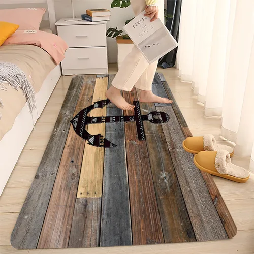 Vista 24 de LYFANS Alfombras de baño de espuma de esponja absorbente suave para baño y cocina (23.5 x 59 pulgadas), tapete de franela antideslizante brillante