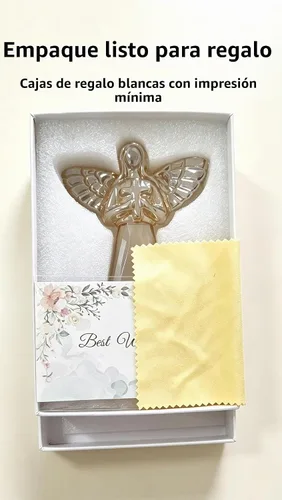 Vista 7 de Champagne Crystal Guardian Angel Christian Gifts for Women Champagne Crystal Angel