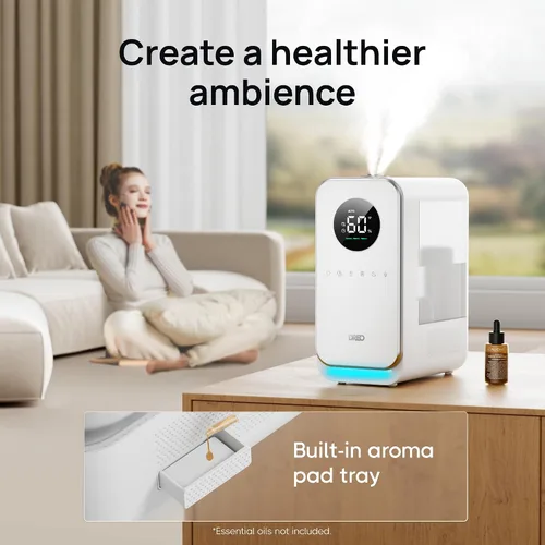 Vista 8 de Dreo Humidificadores para recámara, humidificador inteligente de niebla fría de relleno superior y silencioso para habitación grande, tiempo