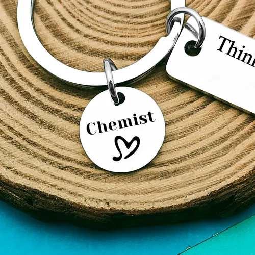 Vista 3 de Regalos para químico, llavero de química, químico, profesor, regalos de agradecimiento inspiradores para científicos, físicos, ciencias, regalo