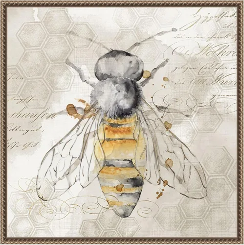Vista 7 de Amanti Art Lienzo enmarcado para pared, 16 x 16 pulgadas, abeja reina II por Eva Watts, lienzo enmarcado para pared, obras de arte de animales