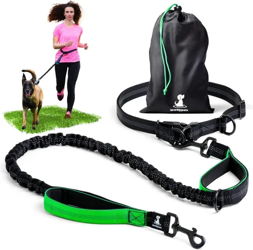 Vista 15 de SparklyPets Correa doble elástica para perro con 2 correas para perros con soporte trasero - Correa doble para perros para razas medianas y medianas