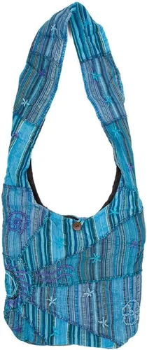 Vista 4 de Hand Embroidered Peace and Sunrise Boho Crossbody Hippie Handbag - Unique, Ethical, and Vibrant for the Free-Spirited Soul