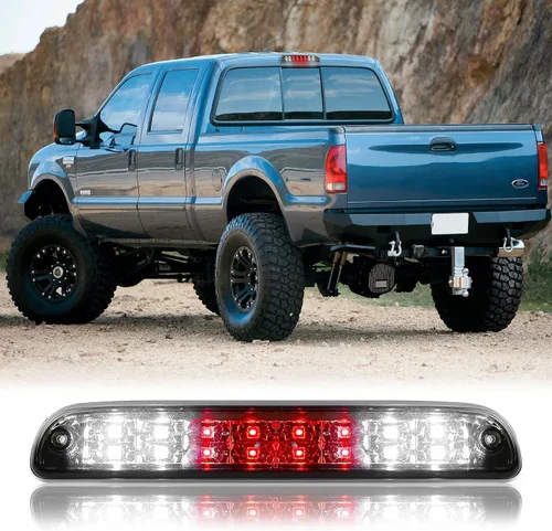 Vista 10 de Reemplazo para Ford F-250 F-350 F-450 F-550 Super Duty/Ford Ranger 1993-2011 Lente de humo LED cromado carcasa trasera de montaje alto 3ª tercera