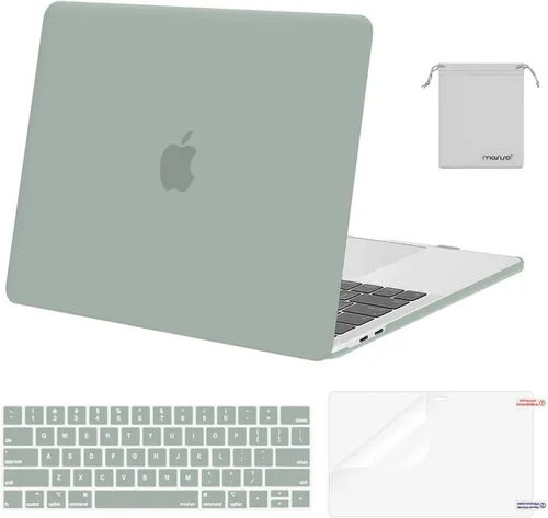 Vista 13 de MOSISO - Carcasa rígida de plástico, cubierta de teclado, protector de pantalla y bolsa de almacenamiento para MacBook Pro 13 pulgadas/33 cm