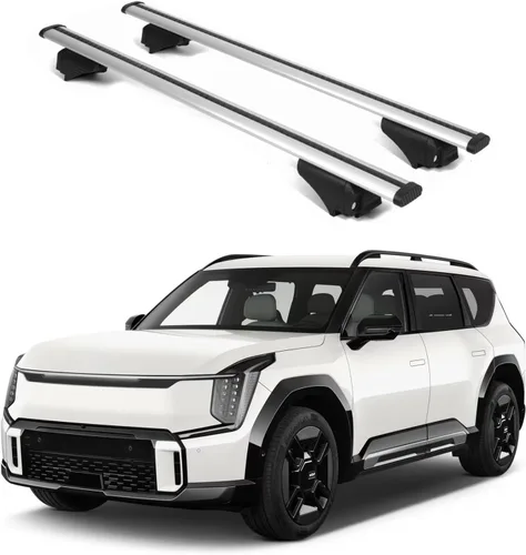 Vista 10 de ERKUL Barras transversales para techo de 220 libras para Kia EV9 2024-2026 GT-Line Barras transversales de aluminio con bloqueo antirrobo