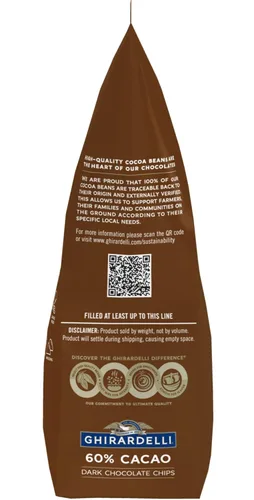 Vista 7 de Ghirardelli Pepitas de chocolate 60% cacao, bolsa de 5 libras con cuchara barista con sello Ghirardelli