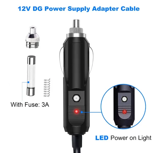 Vista 2 de ACOPOWER DC 12V/24V encendedor de cigarrillos de coche a DC5.0.197x0.083 in adaptador de conector (DC cargador de batería)