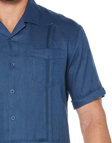 Vista 5 de Cubavera Men's 100% Linen Four-Pocket Short Sleeve Button-Down Guayabera Shirt (Size Small - 5X)