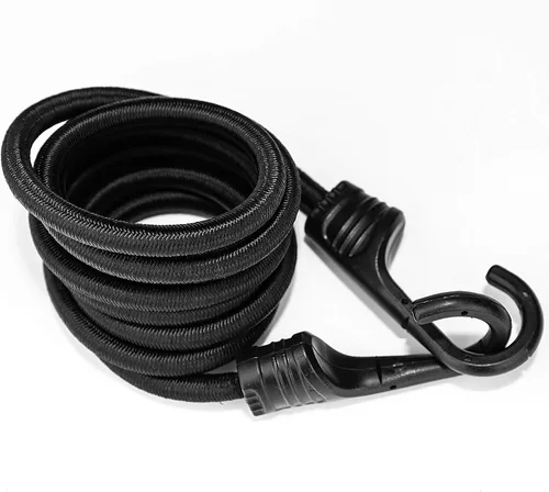 Vista 19 de ZHOUBIN Cuerdas elásticas negras de 24 pulgadas con ganchos resistentes, 1 unidad
