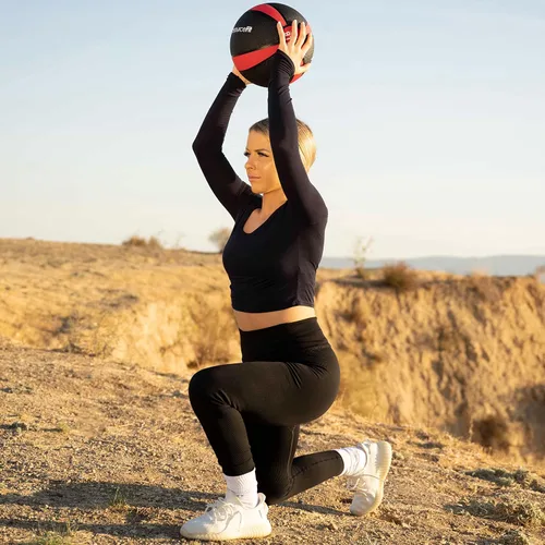 Vista 6 de ProsourceFit Weighted Medicine Ball for Full Body Workouts