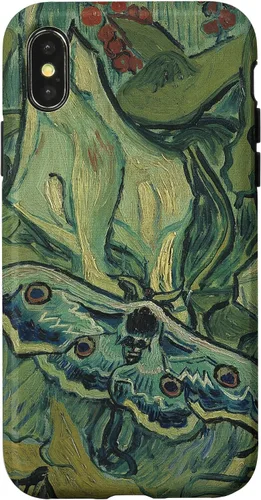 Vista 5 de iPhone 13 gran polilla pavo real de Vincent van Gogh, insecto en una caja de jardín