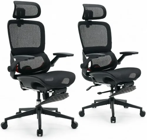 Vista 10 de SIHOO Silla de oficina B100, cómoda silla de oficina ergonómica, silla de computadora con soporte lumbar adaptable y reposacabezas ancho