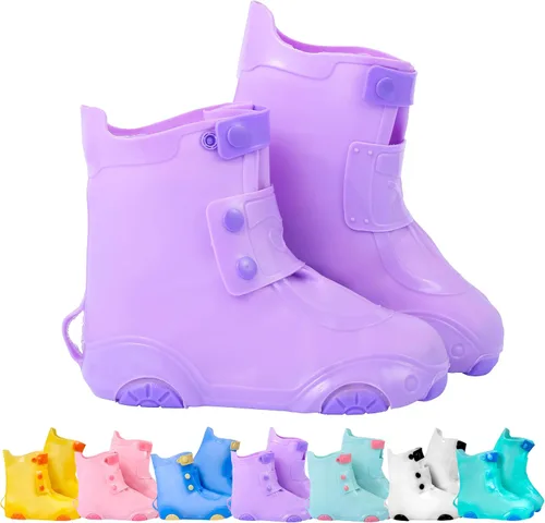 Vista 9 de Cubiertas para zapatos de lluvia para niños, impermeables, reutilizables, para zapatos Para niños y niñas