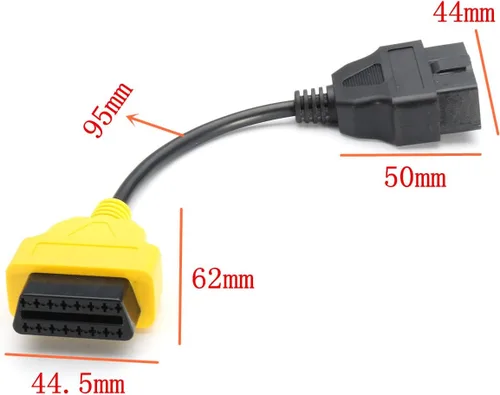 Vista 5 de 3 unids Cables Adaptadores A1+A2+A3 16-Pins Cable de Coche Adaptador Conector para Fiat para Alfa Romeo Lancia OBD II 2