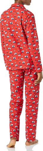 Vista 2 de Tienda Essentials Conjunto de pijama de franela de manga larga con botones frontales para mujer