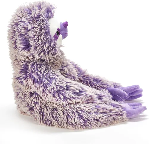 Vista 3 de The Petting Zoo Peluche de perezoso morado, regalos para niños, juguete de peluche de perezoso Pazzion morado, 20 pulgadas