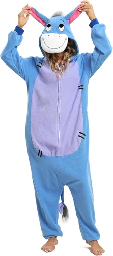 Vista 6 de BGOKTA Pijama de animal de Halloween para adultos, disfraz de cosplay, ropa para el hogar, una pieza Lty1-p