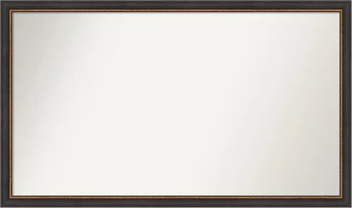Vista 259 de Amanti Art Espejo de baño negro para sobre el fregadero, 23 x 23 pulgadas, espejo cuadrado negro Ashton, marco de madera tradicional mediano, se
