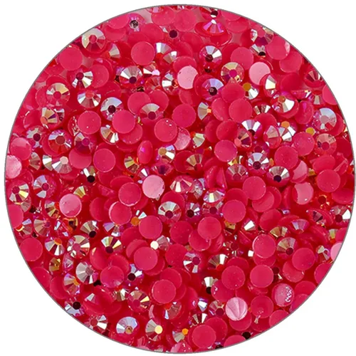 Vista 42 de 3000 piezas de diamantes de imitación de parte posterior plana SS6/2 mm de vidrio transparente AB, gemas redondas de cristal para arte de uñas