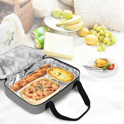 Vista 4 de Trunab Portador de cazuela para alimentos calientes o fríos, con aislamiento térmico, para picnic, se adapta a platos para hornear de 9 x 13