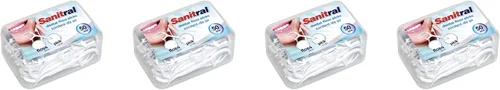 Vista 3 de Palillos de hilo dental, hilo dental fuerte sin triturar, palillo de dientes de limpieza 2 en 1 en caja transparente, perfecto para familia, hotel