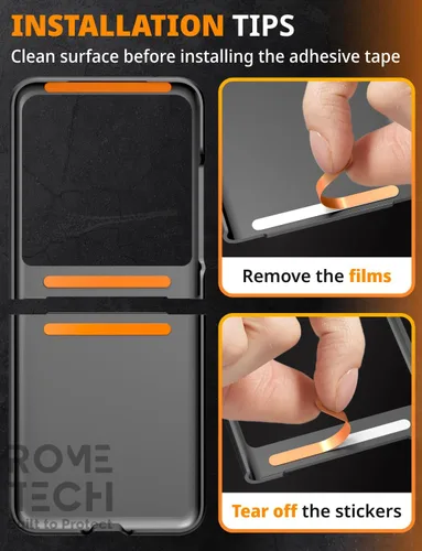 Vista 7 de Funda diseñada para Motorola Razr+ (2023) con funda de clip para cinturón, funda con función atril, color negro (Dotos)