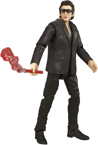 Vista 5 de Mattel Mundo Jurásico Juguetes Jurassic Park Colección Hammond Figura de Acción Dr. Ian Malcolm con Brazos Intercambiables y Accesorio, Regalo