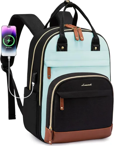 Vista 20 de LOVEVOOK Mochila para mujer, mochila para laptop de 15.6 pulgadas, mochilas escolares, bolsa antirrobo, bolsa antirrobo impermeable, para beige