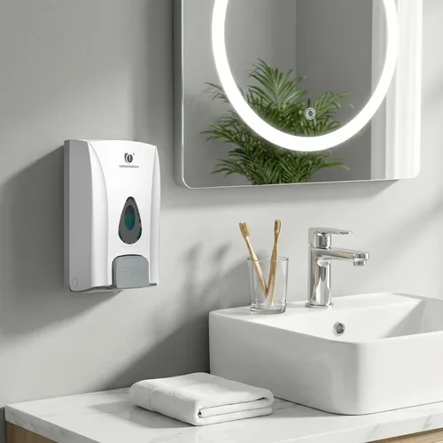 Vista 5 de Dispensador de jabón comercial, 33.8oz montaje en pared, con cerradura Blanco