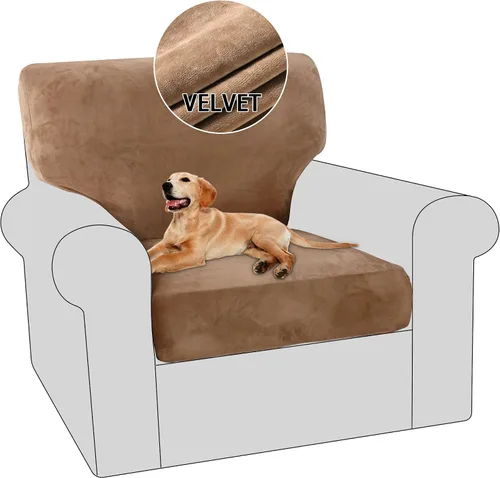Vista 10 de PrinceDeco Fundas para sillas de terciopelo de varias piezas, fundas de cojín para sofá, fundas de cojín lavables, fundas de cojín de asiento