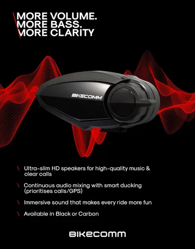 Vista 3 de BIKECOMM BK-S2 Intercomunicador de auriculares Bluetooth para motocicleta, altavoces inalámbricos de alcance de 3,937.0 ft, sistema de comunicación