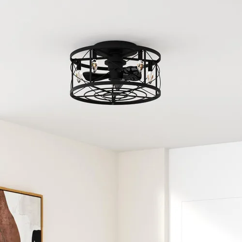 Vista 2 de Amico Ventiladores de techo enjaulados de 20 pulgadas con luces sin aspas