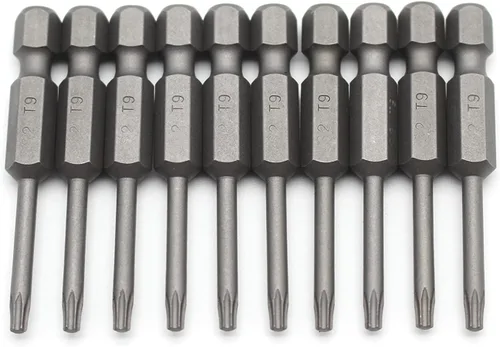 Vista 48 de TMAX Juego de puntas de destornillador de cabeza de estrella T6 Torx de 25 piezas, acero S2 de 6 puntos T-6 puntas de inserción de destornillador
