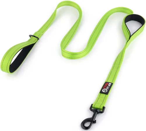 Vista 14 de Correa de perro de 6 pies con asa acolchada de tráfico, resistente, doble asa para un mayor control de capacitación en seguridad, perfecto para Negro