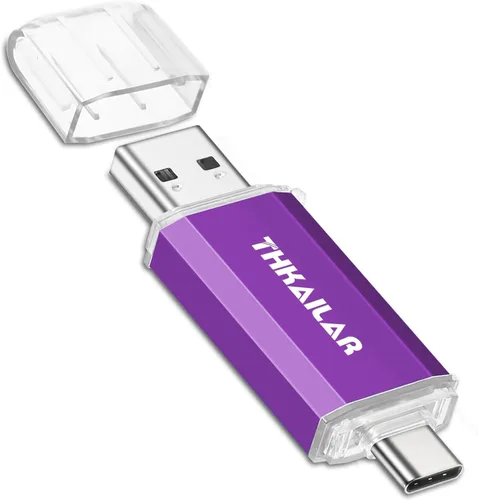 Vista 8 de Thkailar Unidad USB C de 128 GB, unidad USB 3.0 rápida de 120 MB/s para iPhone 15, MacBook, Android y PC, unidad flash tipo C de doble conector