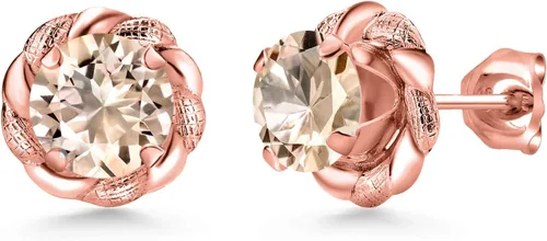 Vista 326 de Gem Stone King Aretes de plata de ley 925 de 0.236 in con piedra natal redonda para mujer