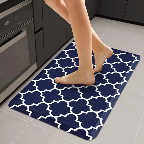 Vista 71 de WISELIFE Tapete de cocina acolchado antifatiga, 17.3 x 28 pulgadas, antideslizante, resistente, de PVC, ergonómico, impermeable, cómodo