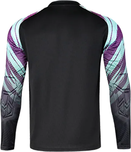 Vista 3 de Aiihoo Camiseta de portero para hombre, camiseta de portero acolchada en el pecho, camiseta de fútbol de fútbol, camiseta de manga larga, traje