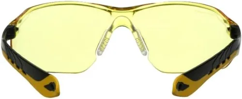 Vista 4 de 3M - Lentes de seguridad con patillas planas con lente resistente a los arañazos, marco ámbar, 1 par