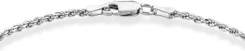 Vista 2 de Miabella Solid 925 Sterling Silver Italian 2mm, 3mm Diamond-Cut Braided Rope Chain Bracelet for Women Men, Made in Italy