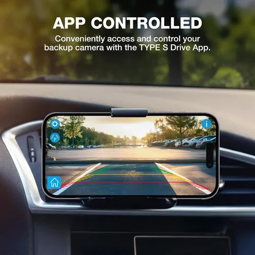 Vista 2 de TYPE S TOURING ITEMS Cámaras de respaldo con conexión de cable, monitor HD de 1080p, gran angular de 120 grados, impermeable