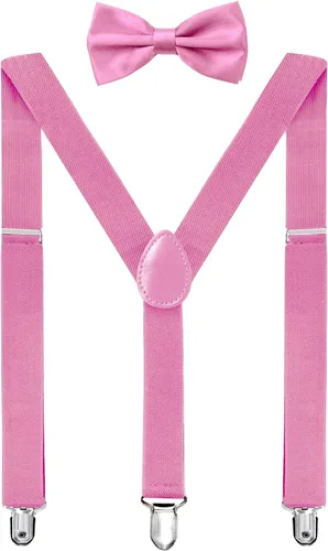 Vista 9 de habibee Color sólido para hombre en forma de Y con clips fuertes tirantes ajustables