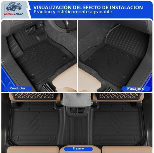 Vista 3 de Rongtaod Alfombrillas de Piso Compatibles con Honda CRV 2023 2024 2025 2026 Forro de Maletero Forro de Carga Alfombrilla de Carga Protector