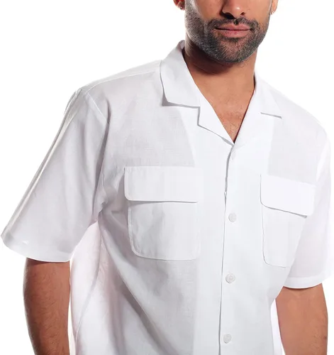 Vista 2 de STACY ADAMS Conjunto de camisa y pantalón de lino para hombre