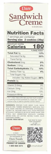Vista 2 de Dare Foods Fudge Chocolate Creme Galletas 3/10.2 oz Cajas